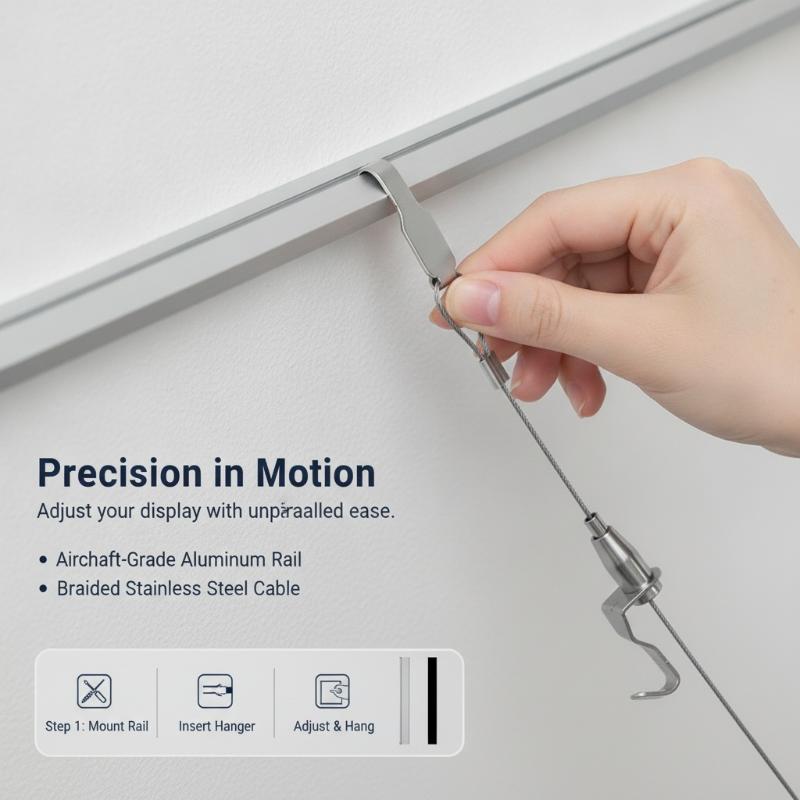 Picture Frame - Picture Hanger Hooks Set Adjustable Stainless