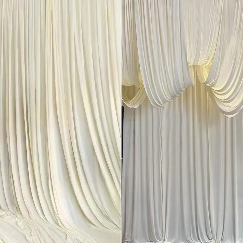 White  Coffee Milk Silk Stretc - Curtain Curtain recension och pris
