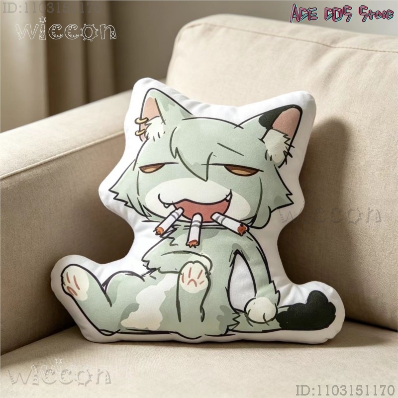 Cosplays Chainsmoker Cat Yanik - Throw Pillow recension och pris