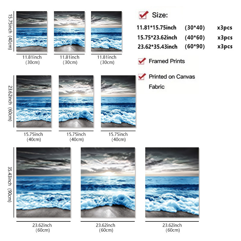 3PCS Modern Minimalist Style A - Picture Frame recension och pris