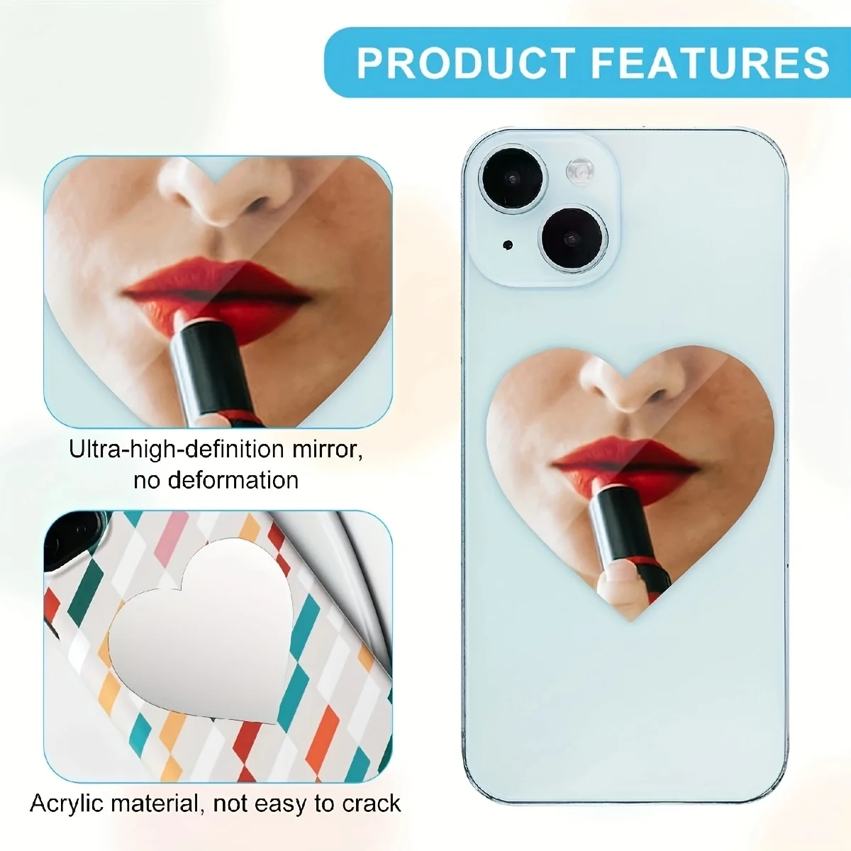 2pcs Phone Mirror Stickers,Mak - Decorative Mirror recension och pris